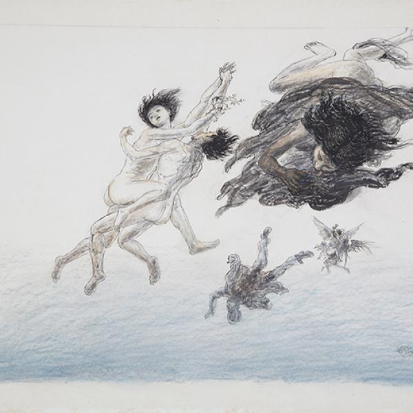 Parejas desnudas flotando